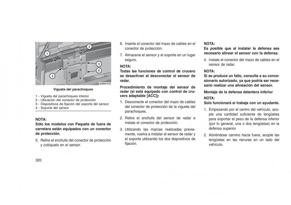 Jeep Grand Cherokee WK2 WH2 manual del propietario / page 324