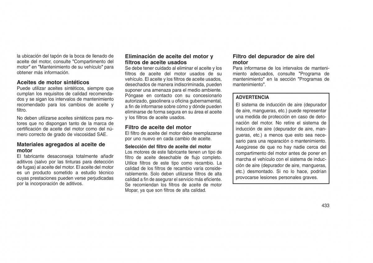 Jeep Grand Cherokee WK2 WH2 manual del propietario / page 437