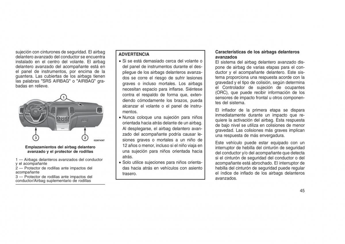 Jeep Grand Cherokee WK2 WH2 manual del propietario / page 49