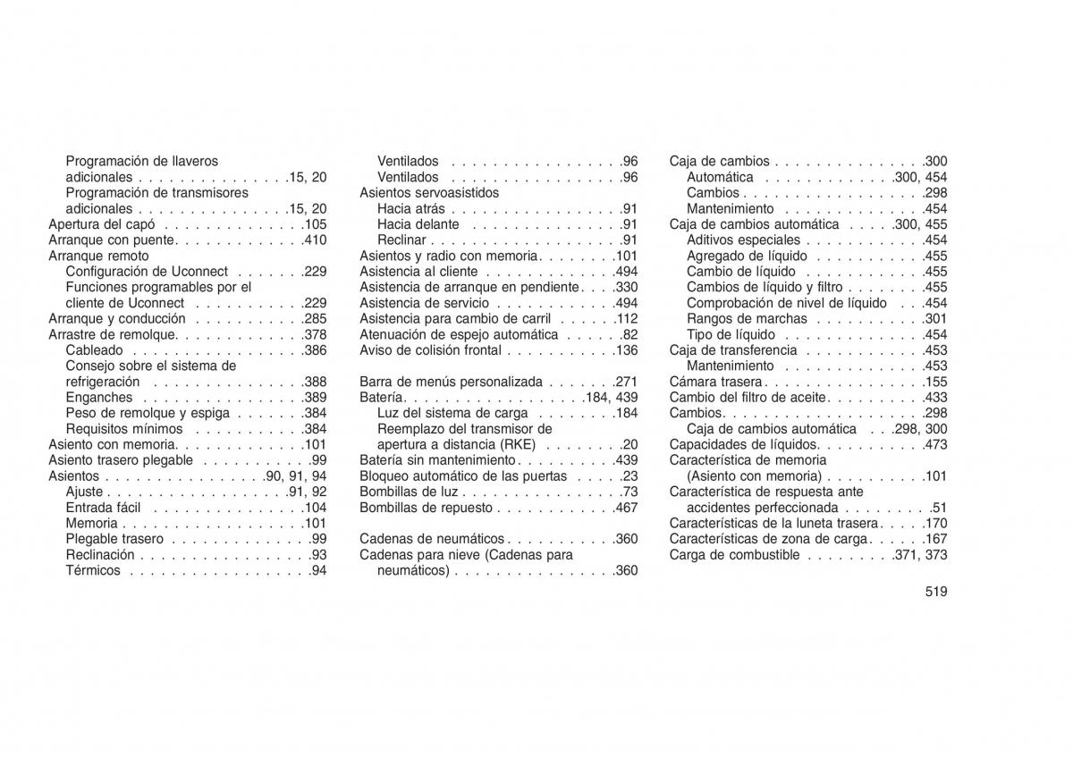 Jeep Grand Cherokee WK2 WH2 manual del propietario / page 523