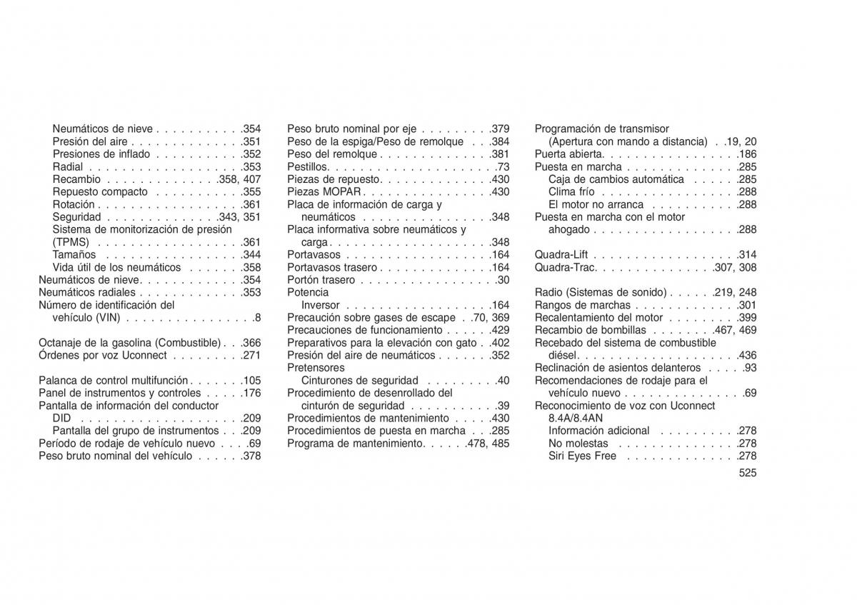 Jeep Grand Cherokee WK2 WH2 manual del propietario / page 529