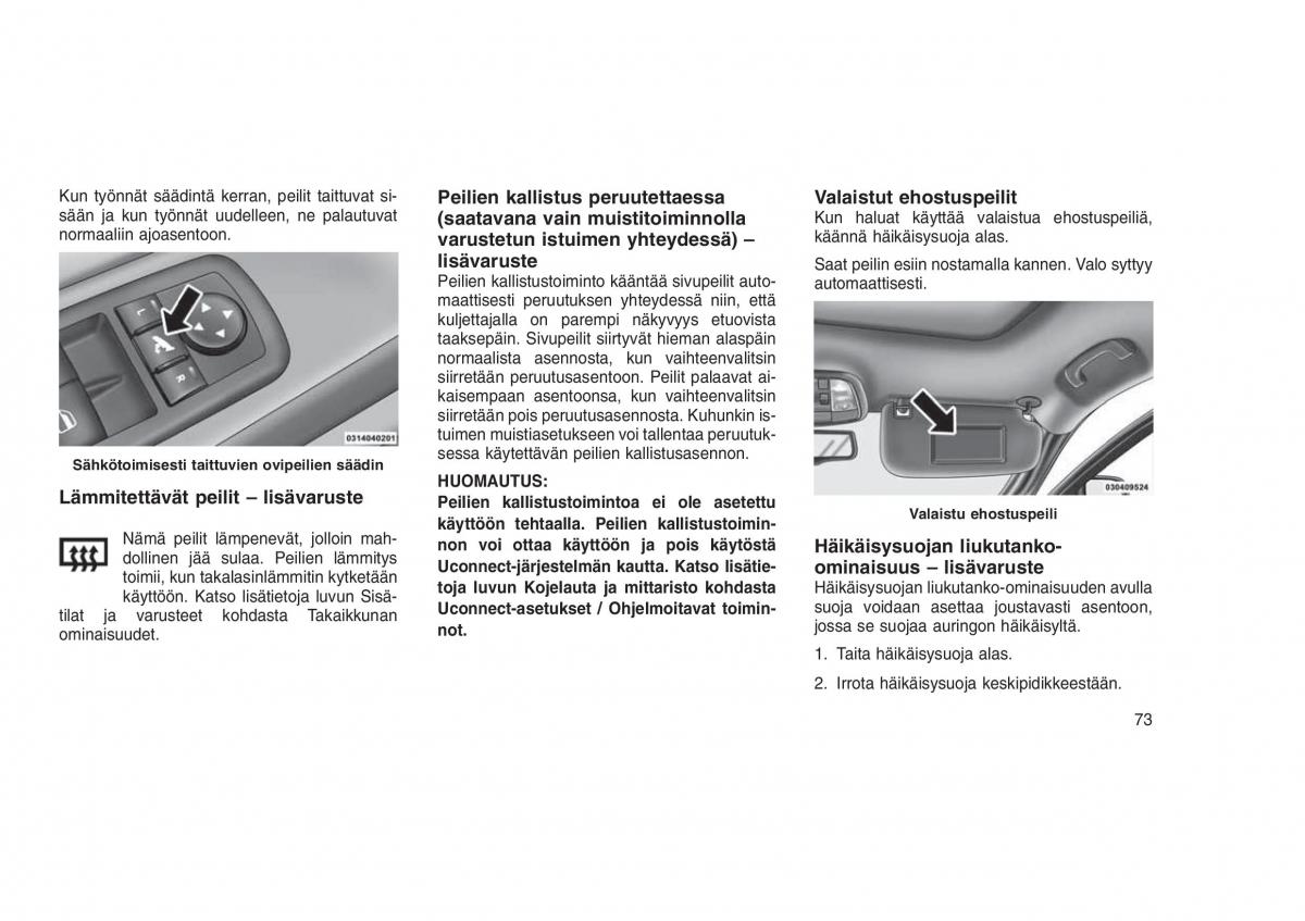 Jeep Grand Cherokee WK2 WH2 omistajan kasikirja / page 77