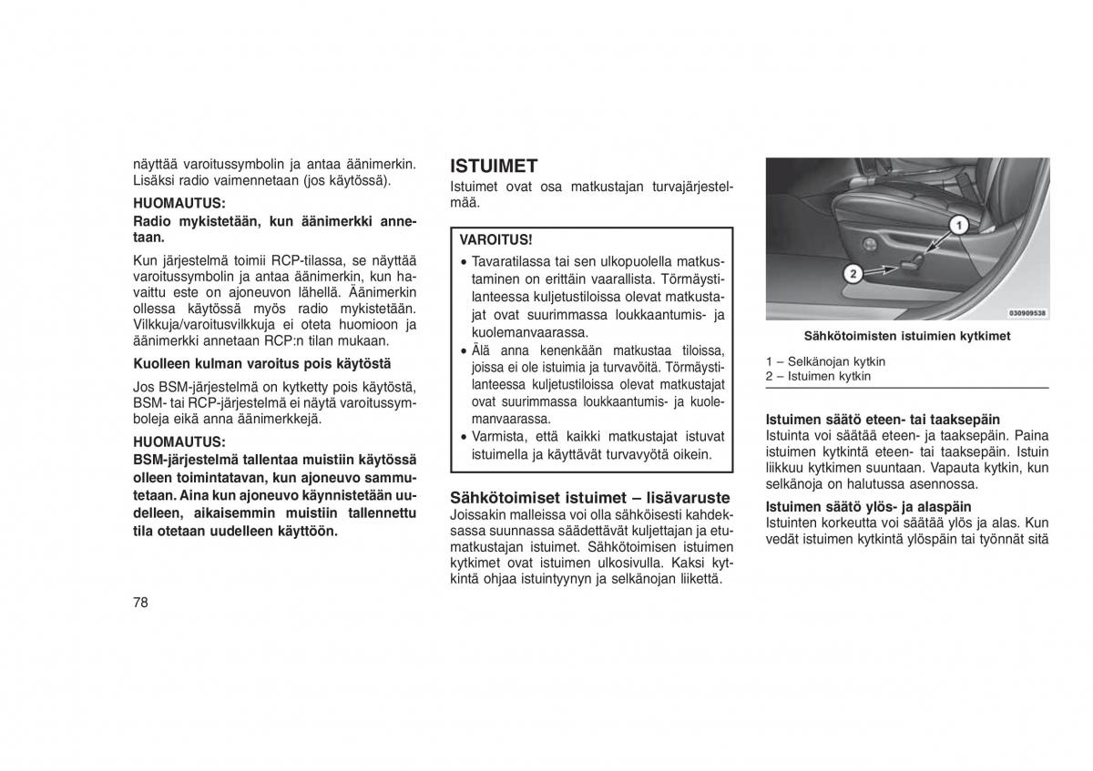 Jeep Grand Cherokee WK2 WH2 omistajan kasikirja / page 82