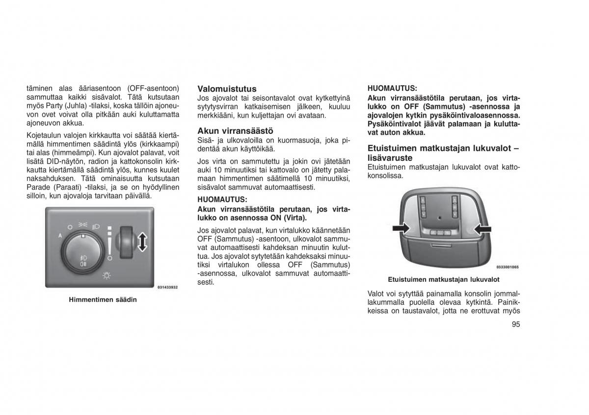 Jeep Grand Cherokee WK2 WH2 omistajan kasikirja / page 99