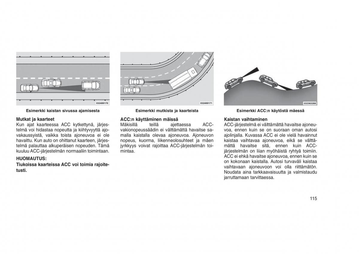 Jeep Grand Cherokee WK2 WH2 omistajan kasikirja / page 119