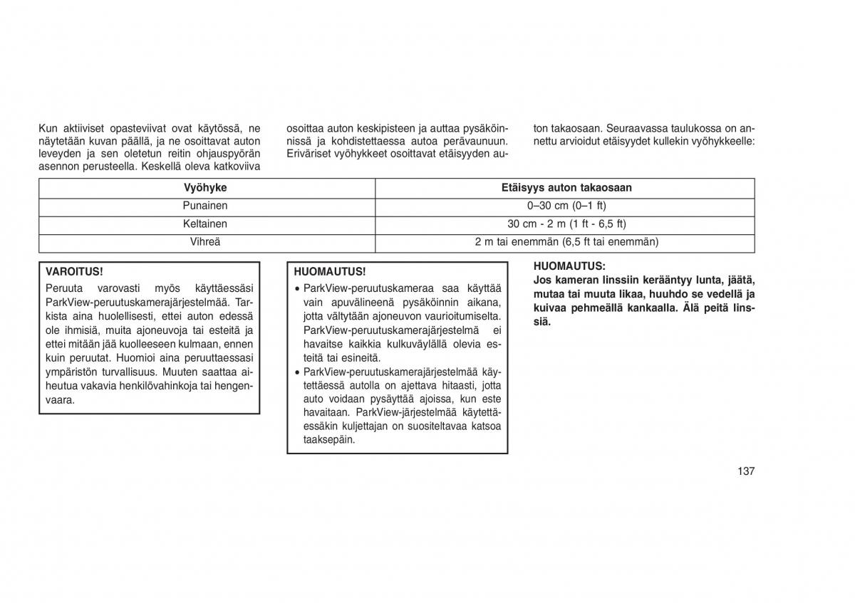 Jeep Grand Cherokee WK2 WH2 omistajan kasikirja / page 141