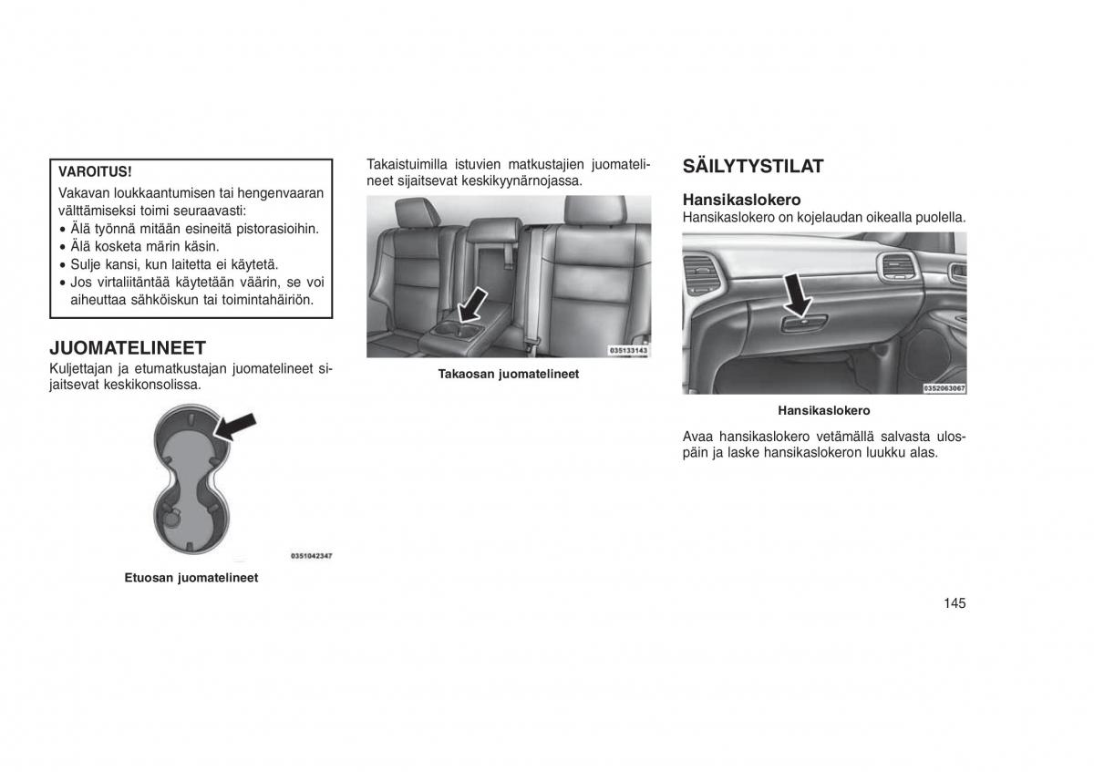 Jeep Grand Cherokee WK2 WH2 omistajan kasikirja / page 149