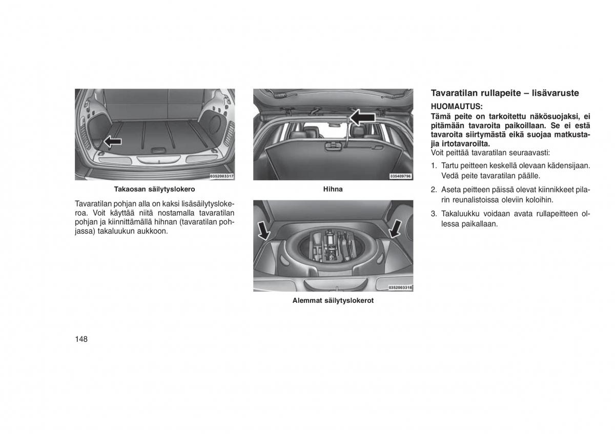 Jeep Grand Cherokee WK2 WH2 omistajan kasikirja / page 152