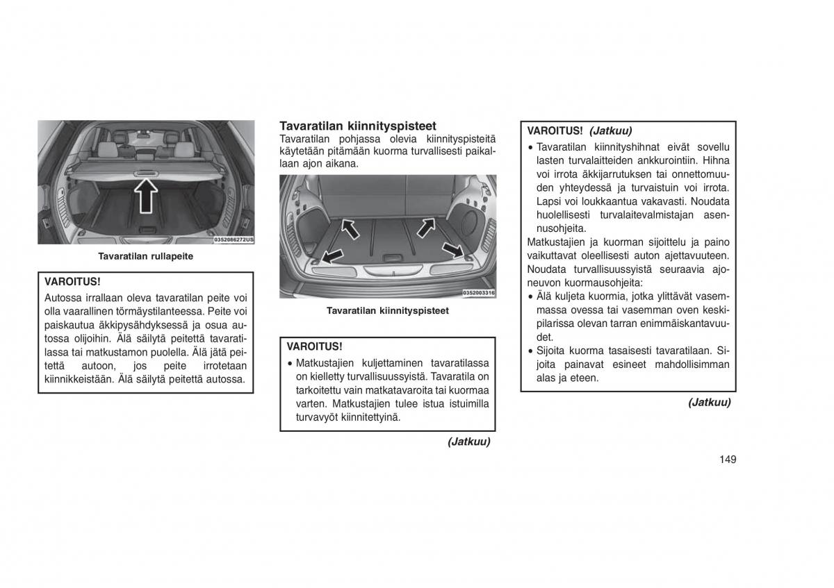 Jeep Grand Cherokee WK2 WH2 omistajan kasikirja / page 153