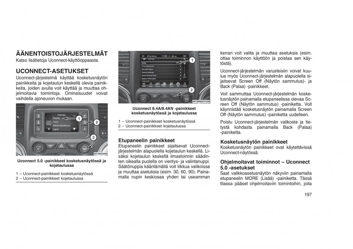 Jeep Grand Cherokee WK2 WH2 omistajan kasikirja / page 201