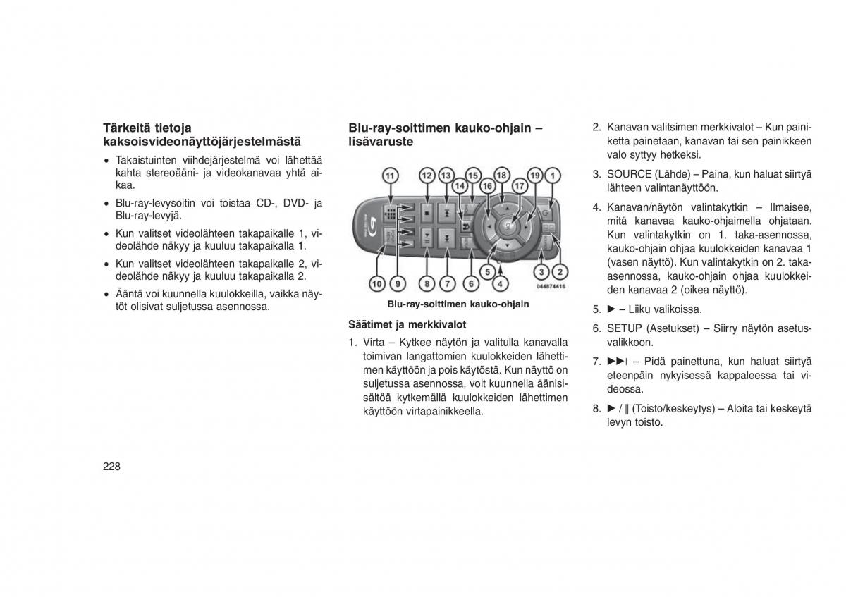 Jeep Grand Cherokee WK2 WH2 omistajan kasikirja / page 232