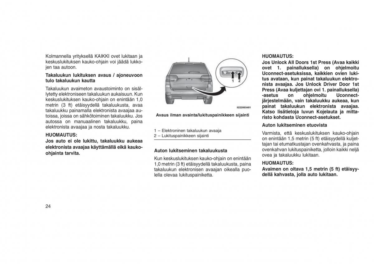 Jeep Grand Cherokee WK2 WH2 omistajan kasikirja / page 28