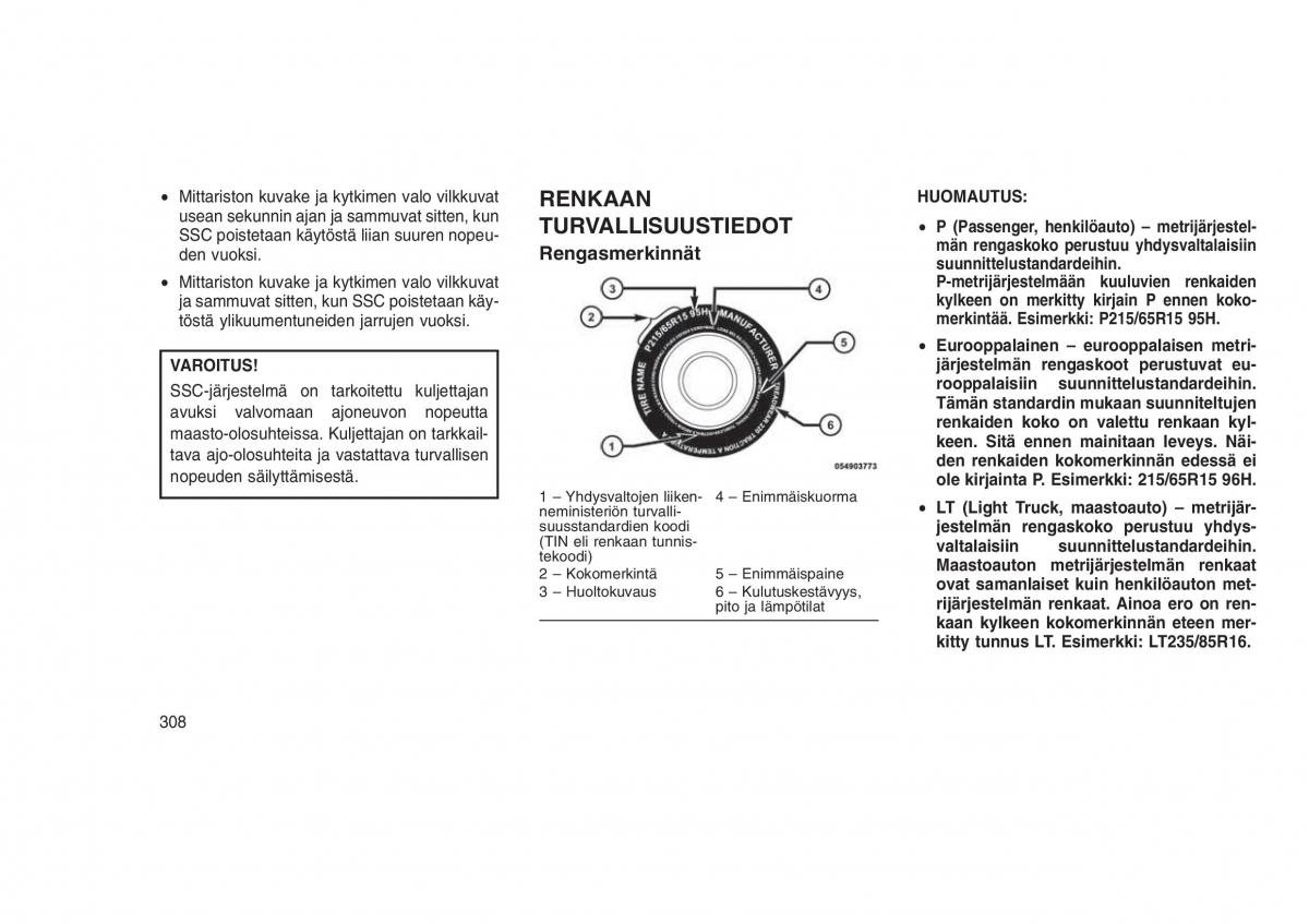 Jeep Grand Cherokee WK2 WH2 omistajan kasikirja / page 312