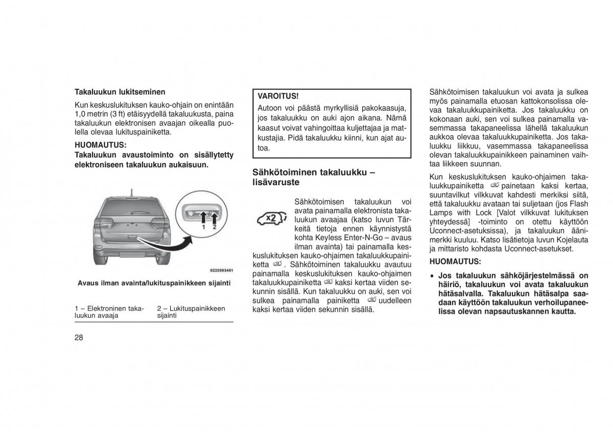 Jeep Grand Cherokee WK2 WH2 omistajan kasikirja / page 32