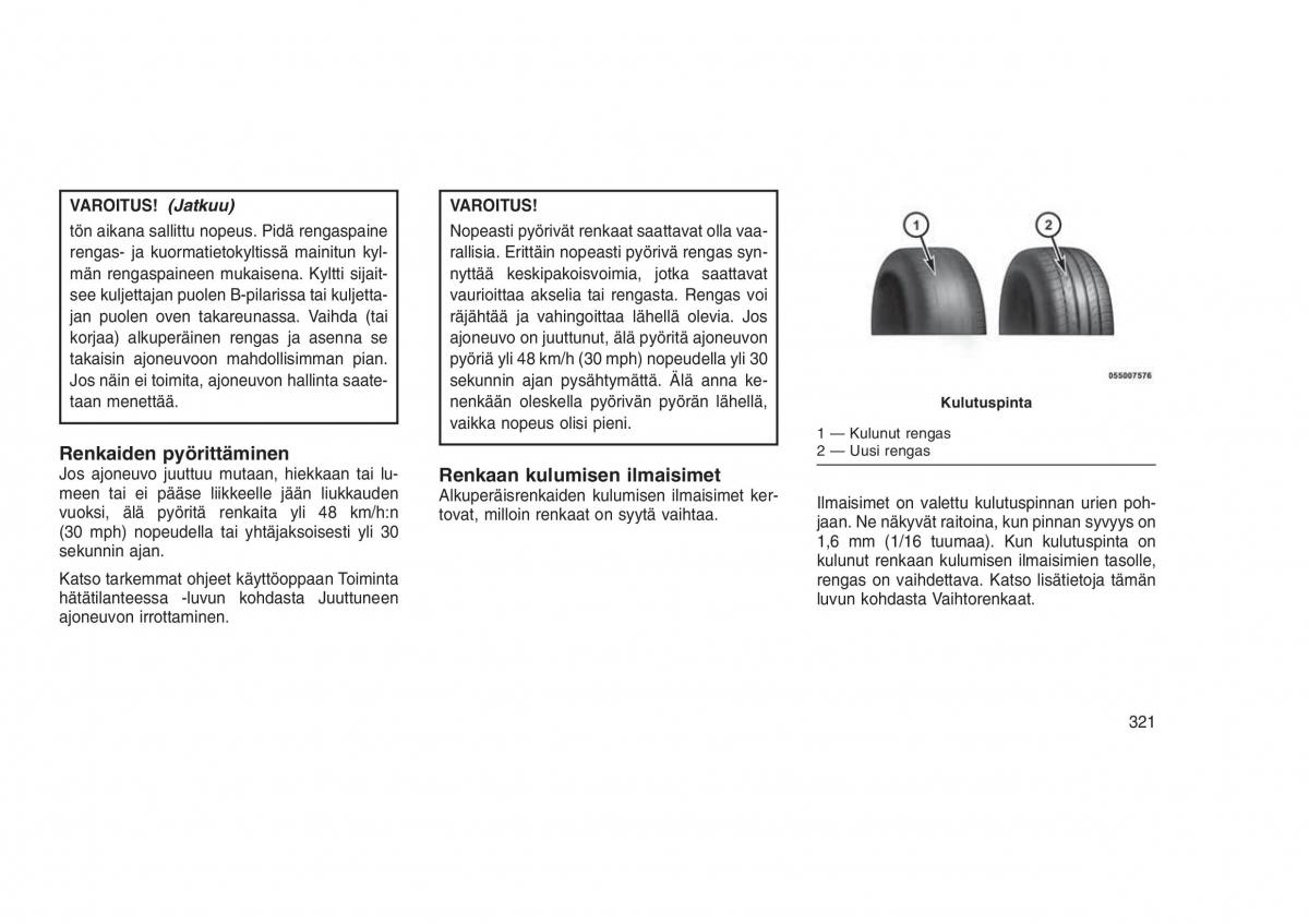 Jeep Grand Cherokee WK2 WH2 omistajan kasikirja / page 325