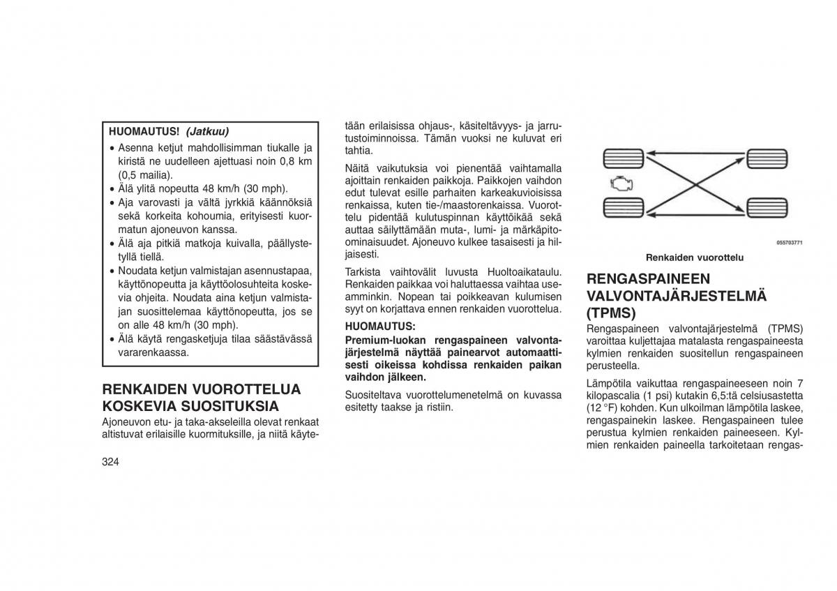 Jeep Grand Cherokee WK2 WH2 omistajan kasikirja / page 328