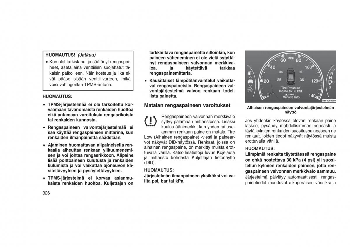 Jeep Grand Cherokee WK2 WH2 omistajan kasikirja / page 330