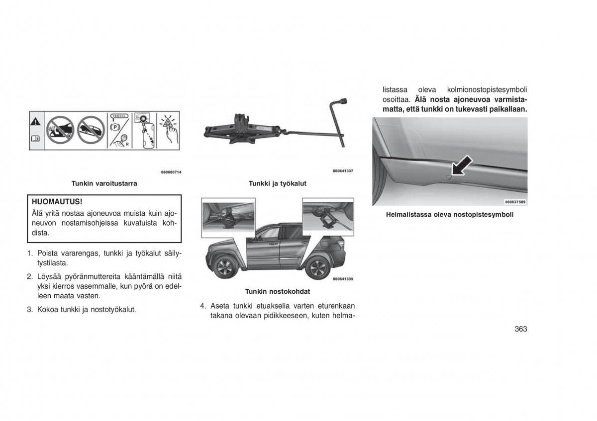 Jeep Grand Cherokee WK2 WH2 omistajan kasikirja / page 367