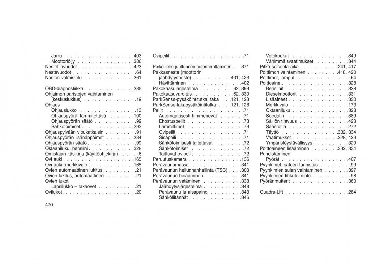 Jeep Grand Cherokee WK2 WH2 omistajan kasikirja / page 474