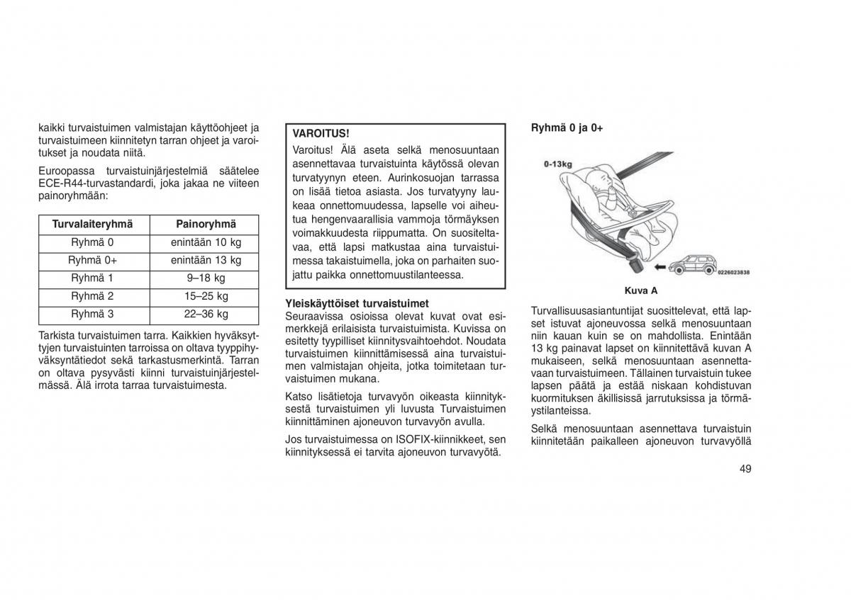 Jeep Grand Cherokee WK2 WH2 omistajan kasikirja / page 53