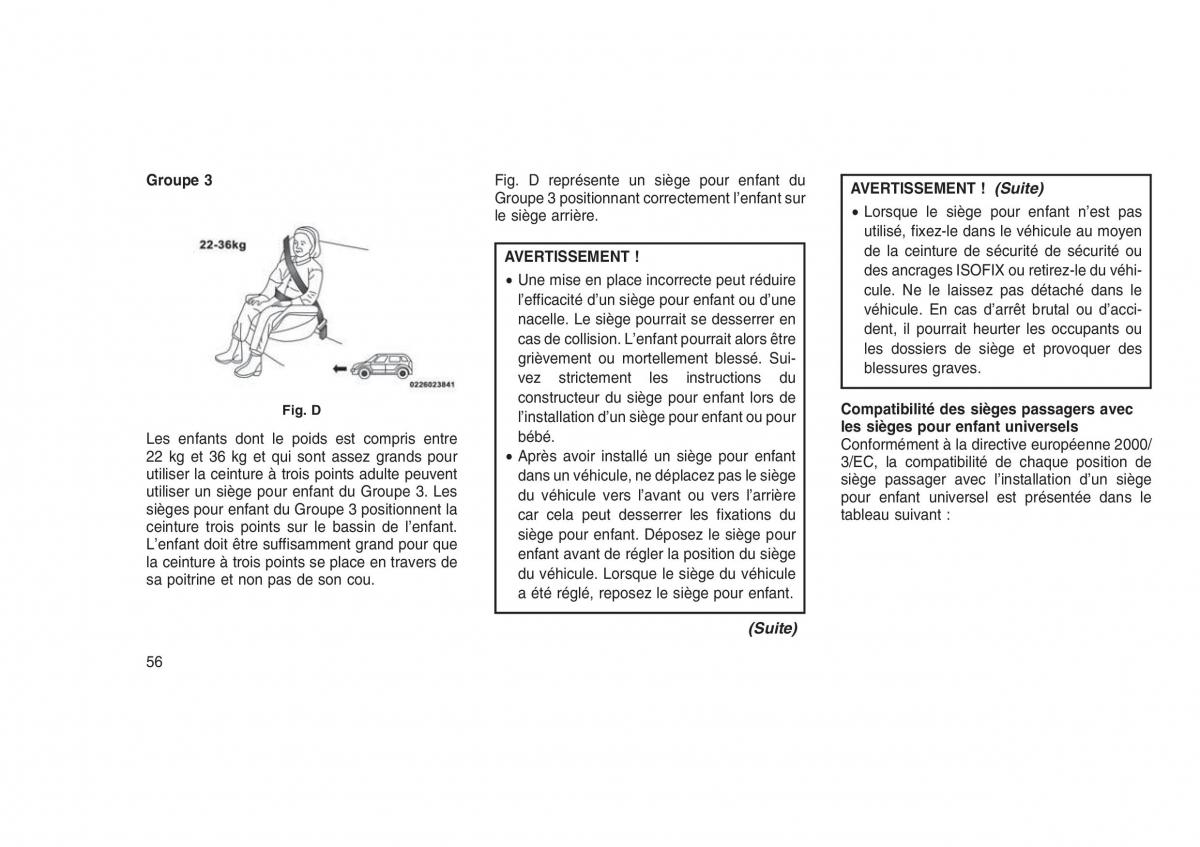 Jeep Grand Cherokee WK2 WH2 manuel du proprietaire / page 60