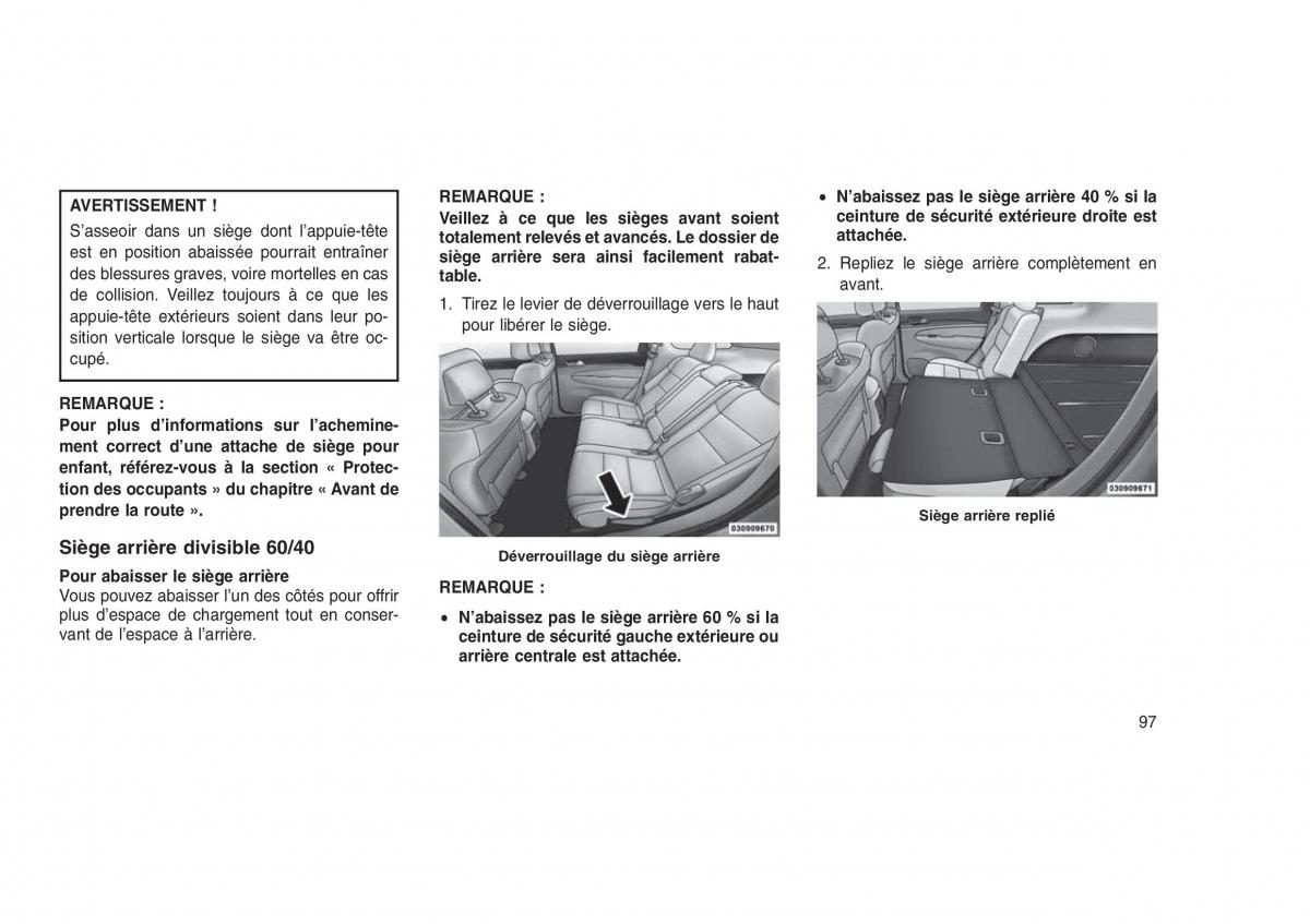 Jeep Grand Cherokee WK2 WH2 manuel du proprietaire / page 101