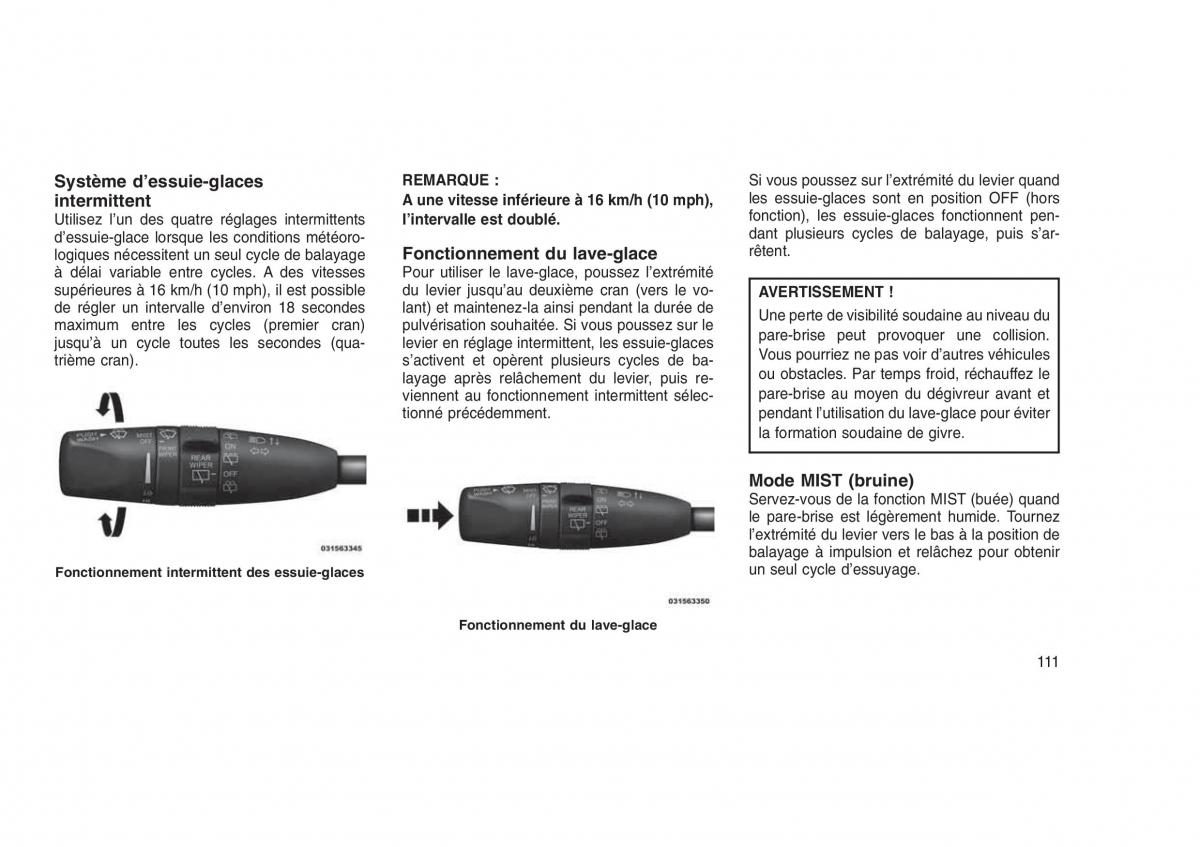 Jeep Grand Cherokee WK2 WH2 manuel du proprietaire / page 115