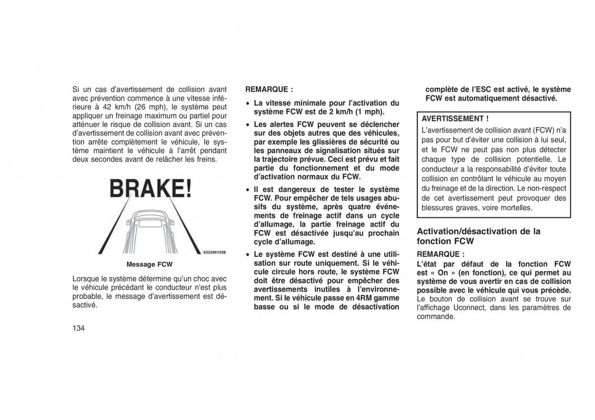 Jeep Grand Cherokee WK2 WH2 manuel du proprietaire / page 138