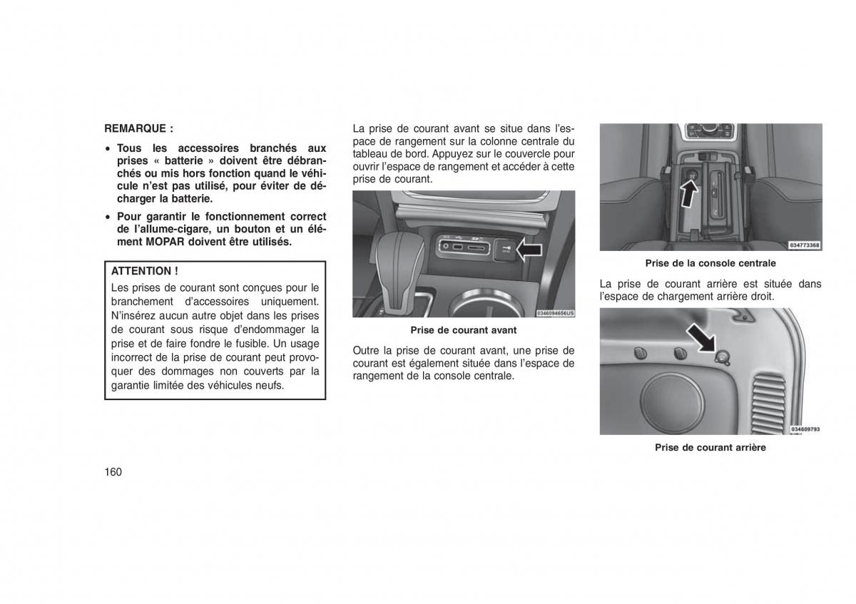 Jeep Grand Cherokee WK2 WH2 manuel du proprietaire / page 164