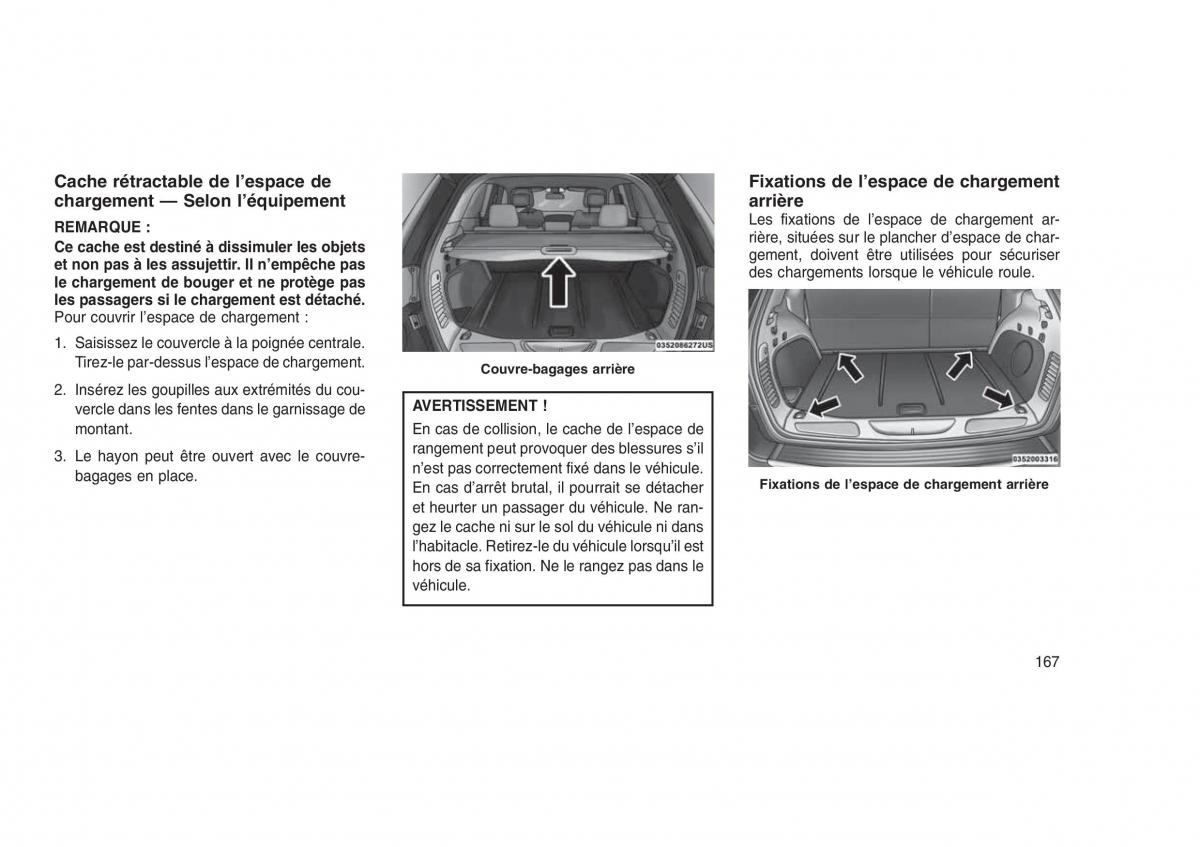 Jeep Grand Cherokee WK2 WH2 manuel du proprietaire / page 171