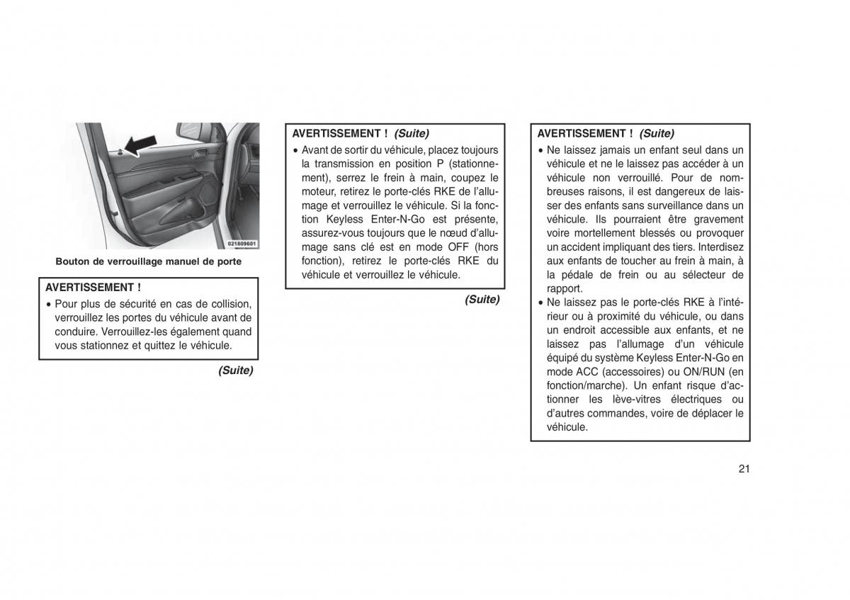 Jeep Grand Cherokee WK2 WH2 manuel du proprietaire / page 25