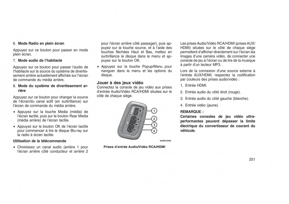 Jeep Grand Cherokee WK2 WH2 manuel du proprietaire / page 255