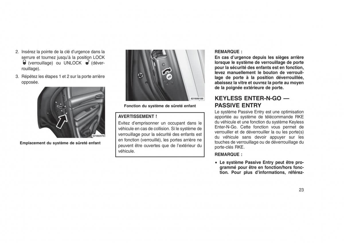 Jeep Grand Cherokee WK2 WH2 manuel du proprietaire / page 27