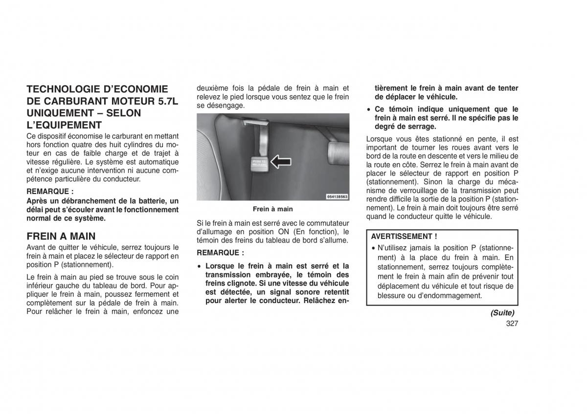 Jeep Grand Cherokee WK2 WH2 manuel du proprietaire / page 331