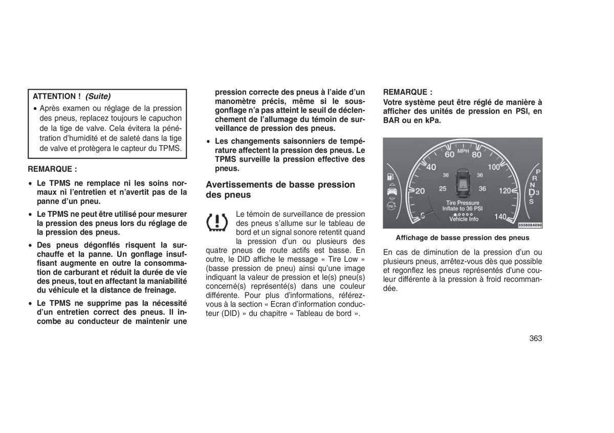 Jeep Grand Cherokee WK2 WH2 manuel du proprietaire / page 367