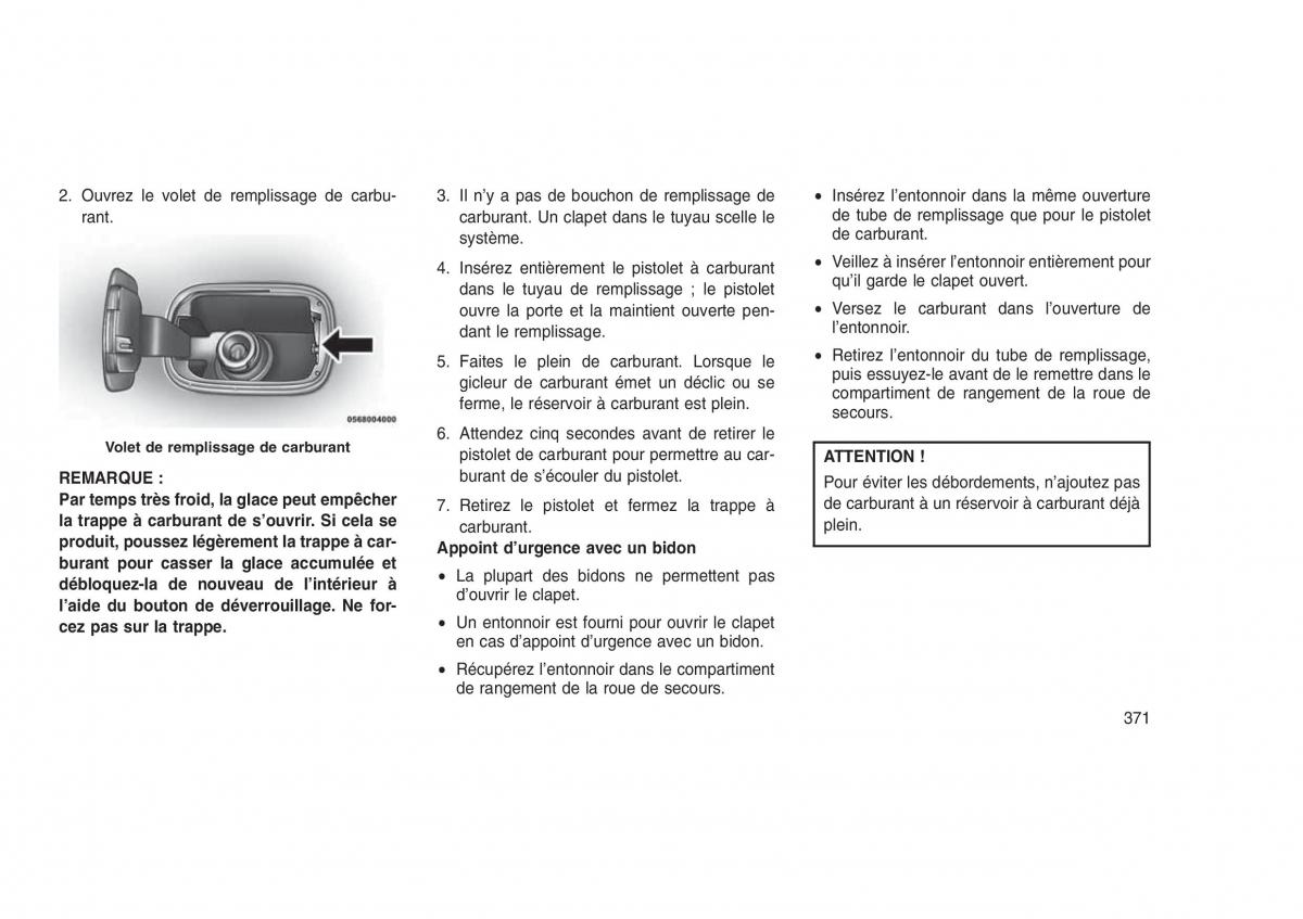 Jeep Grand Cherokee WK2 WH2 manuel du proprietaire / page 375