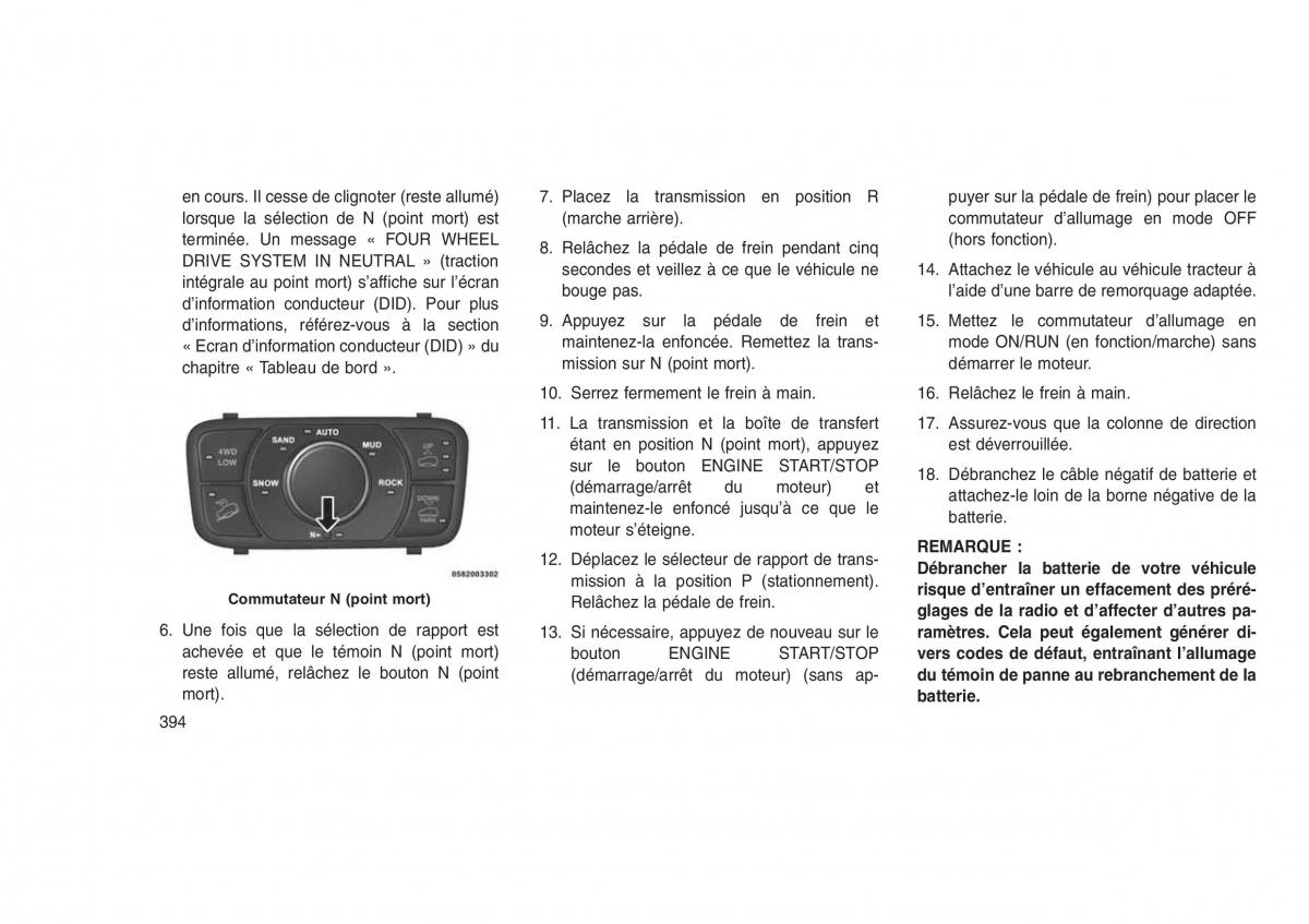 Jeep Grand Cherokee WK2 WH2 manuel du proprietaire / page 398