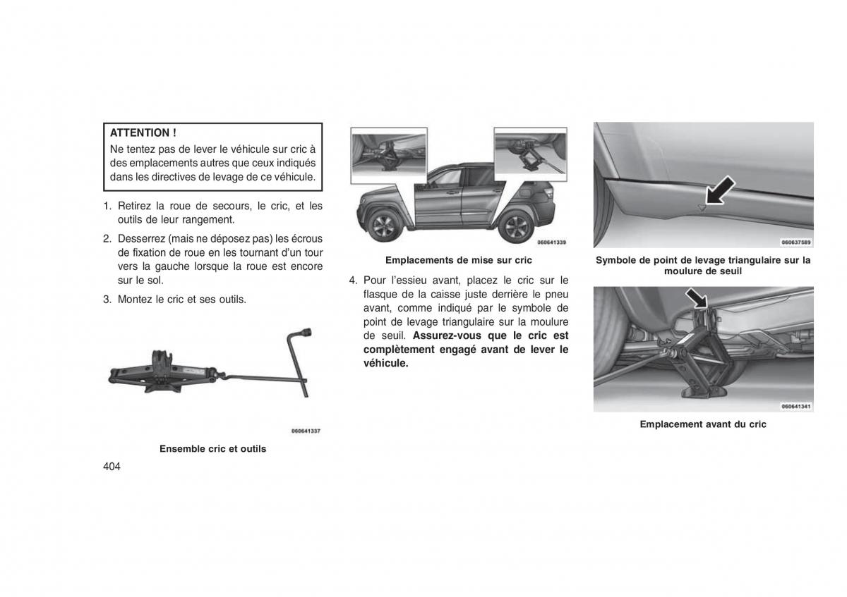 Jeep Grand Cherokee WK2 WH2 manuel du proprietaire / page 408