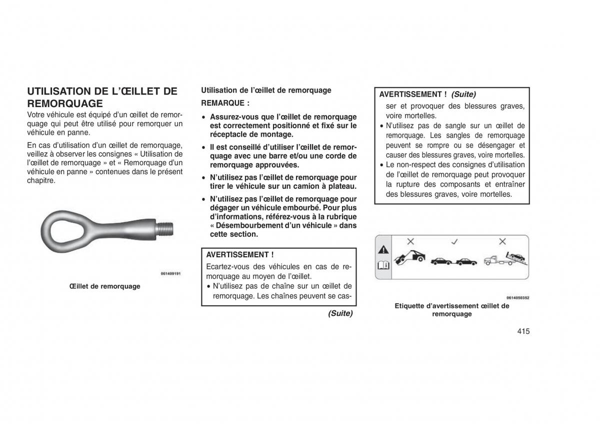 Jeep Grand Cherokee WK2 WH2 manuel du proprietaire / page 419