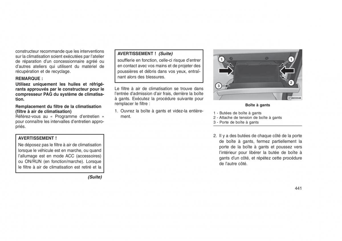 Jeep Grand Cherokee WK2 WH2 manuel du proprietaire / page 445