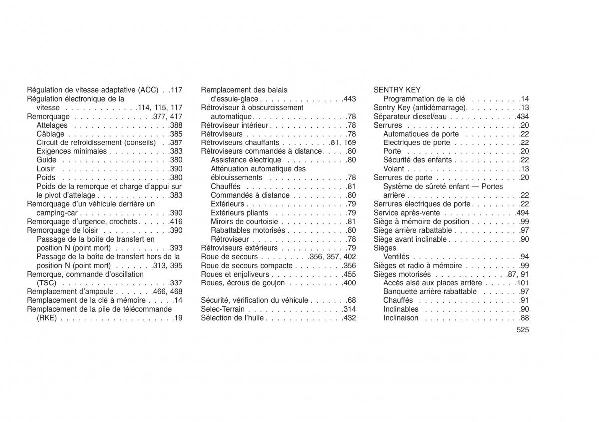 Jeep Grand Cherokee WK2 WH2 manuel du proprietaire / page 529