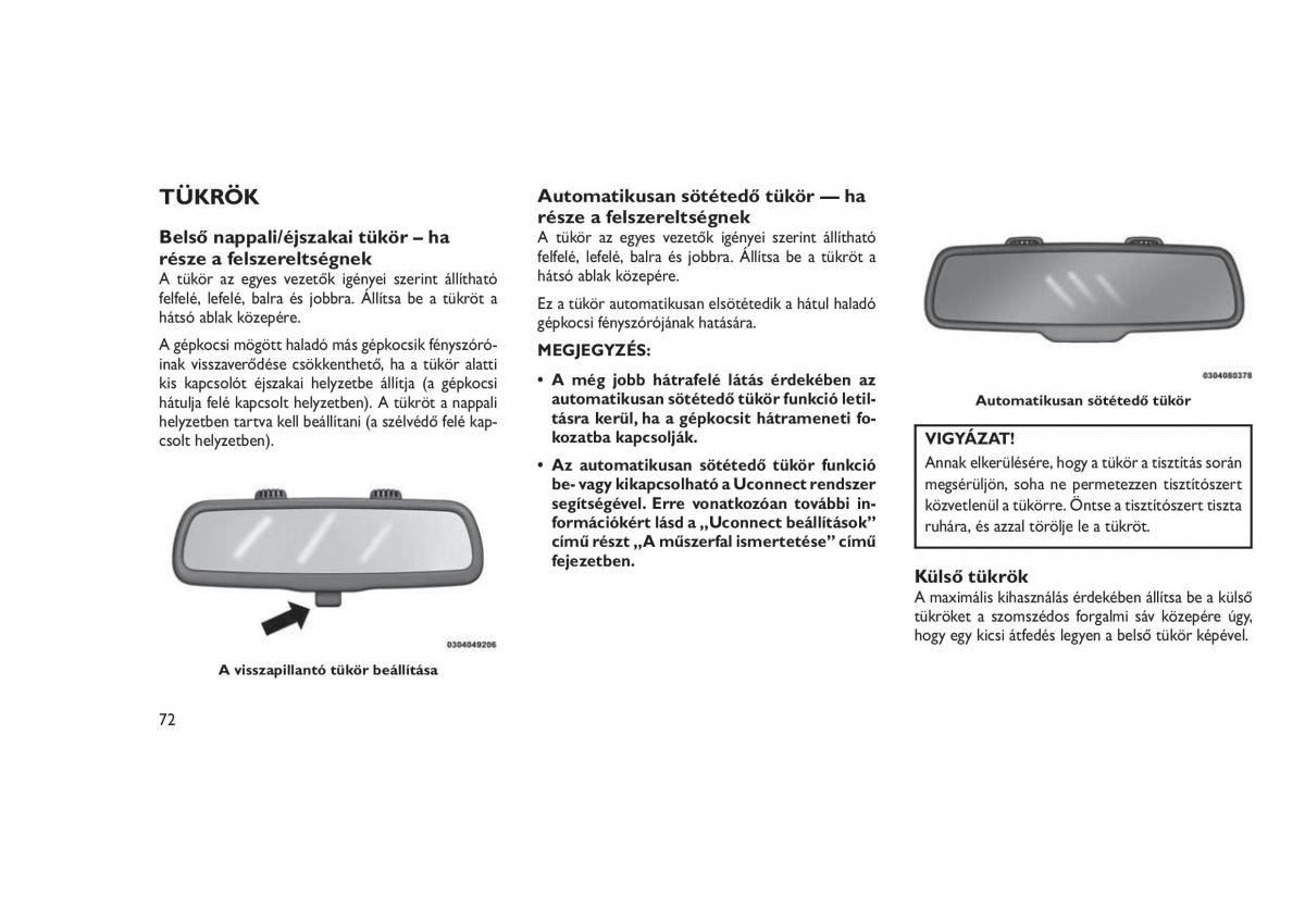 Jeep Grand Cherokee WK2 WH2 Kezelesi utmutato / page 76