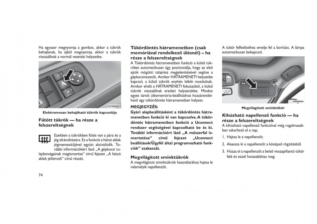 Jeep Grand Cherokee WK2 WH2 Kezelesi utmutato / page 78