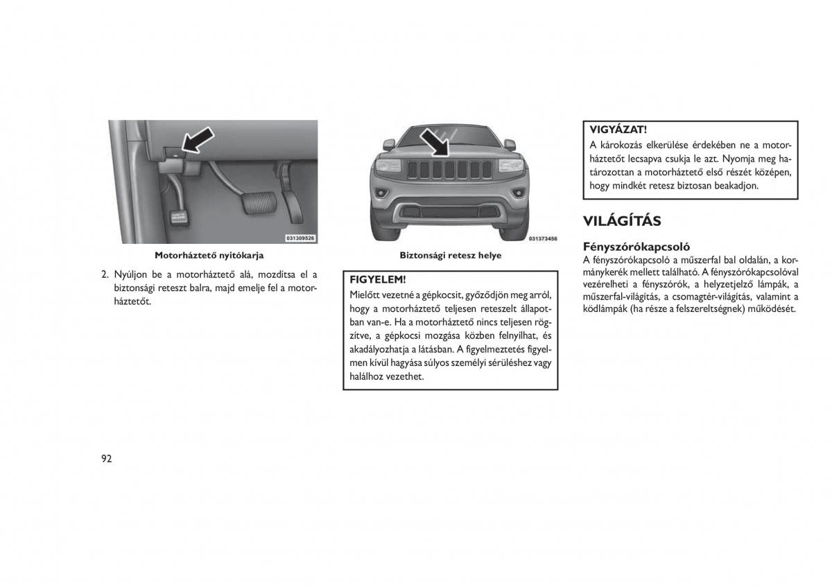 Jeep Grand Cherokee WK2 WH2 Kezelesi utmutato / page 96