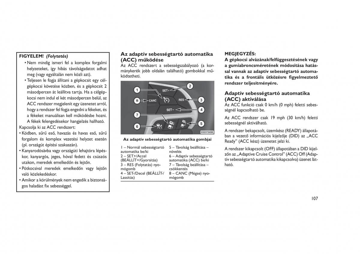 Jeep Grand Cherokee WK2 WH2 Kezelesi utmutato / page 111