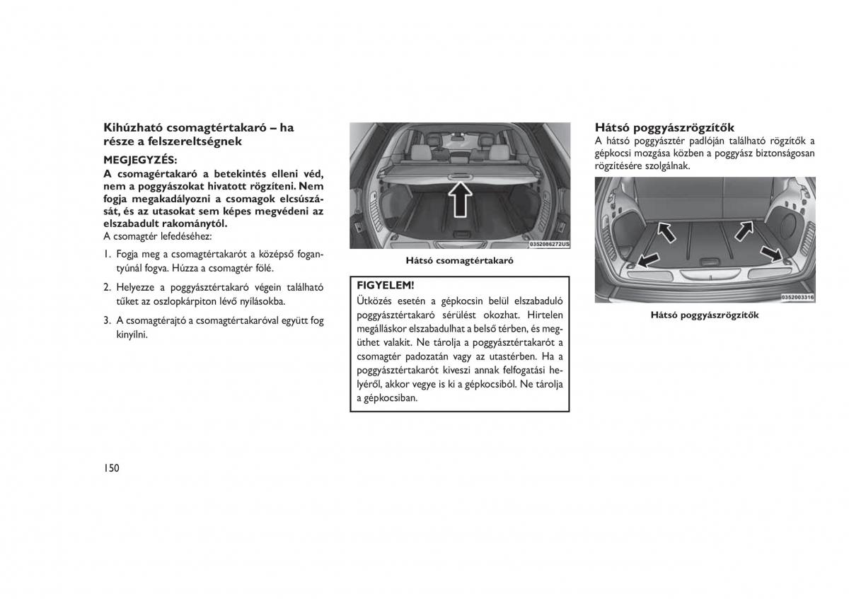 Jeep Grand Cherokee WK2 WH2 Kezelesi utmutato / page 154