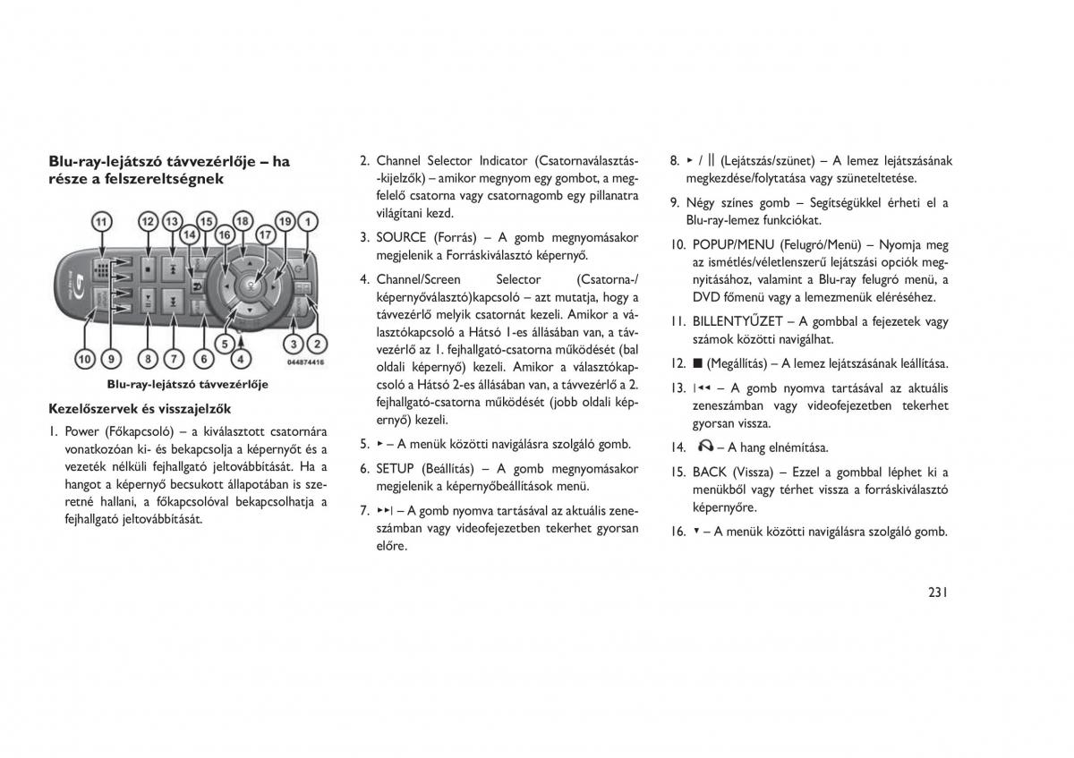 Jeep Grand Cherokee WK2 WH2 Kezelesi utmutato / page 235