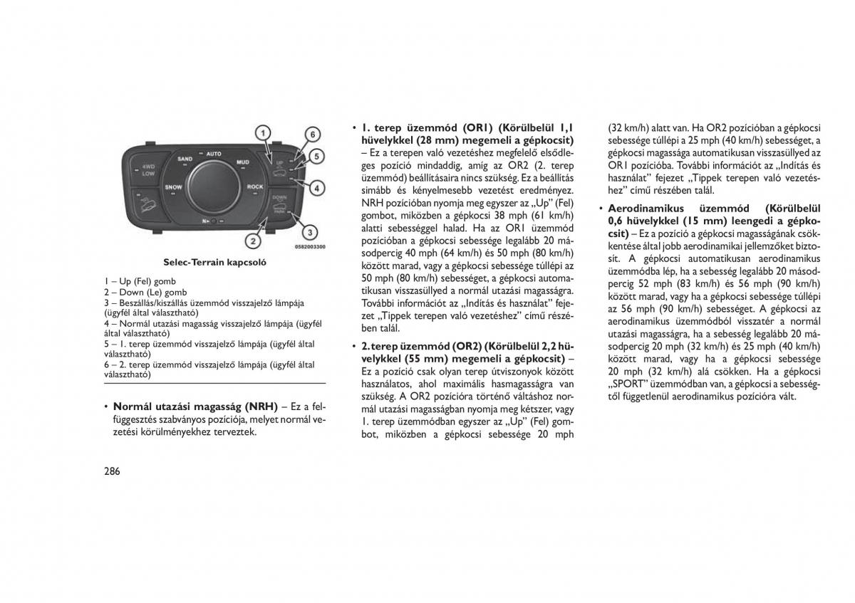 Jeep Grand Cherokee WK2 WH2 Kezelesi utmutato / page 290