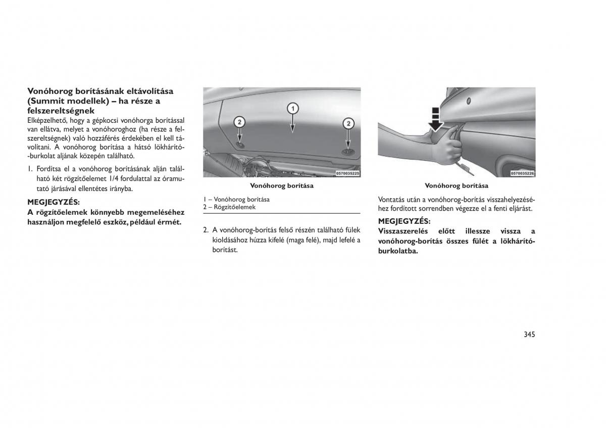 Jeep Grand Cherokee WK2 WH2 Kezelesi utmutato / page 349