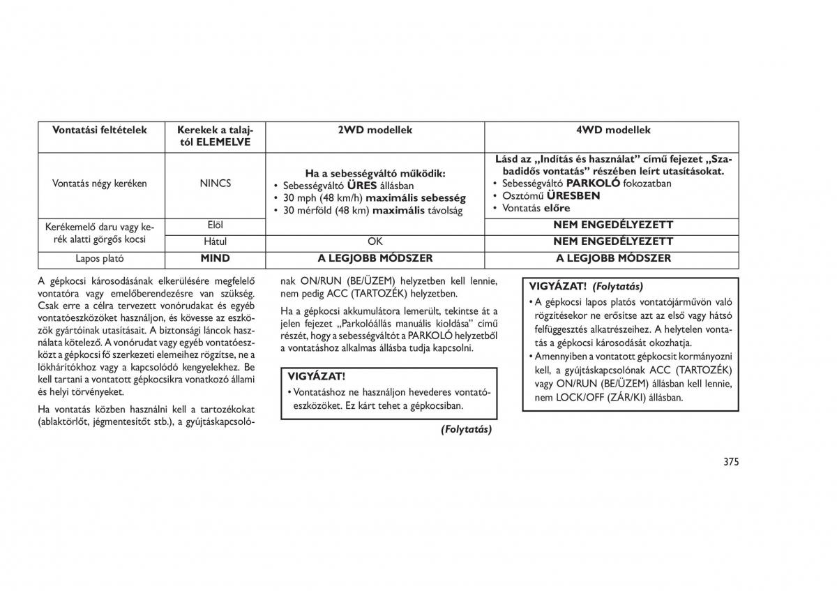 Jeep Grand Cherokee WK2 WH2 Kezelesi utmutato / page 379